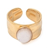 Oval Natural White Jade Finger Rings RJEW-Z057-12G-07-2