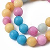 Round Natural White Jade Beaded Stretch Charm Bracelets Sets BJEW-JB05428-3