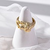 Brass Cuff Rings for Women Men RJEW-C118-03G-3