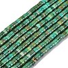 Natural Green Grass Agate Beads Strands G-I225-08-5x1.5-5
