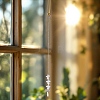 3Pcs Leaf Glass Hanging Suncatchers HJEW-TADJ0014-7