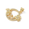 Brass Micro Pave Cubic Zirconia Pendants KK-S337-08G-E-2