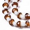 Mushroom Handmade Lampwork Beads Strands X-LAMP-R116-24-3