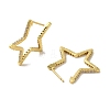 Star Brass Stud Earrings EJEW-R162-03G-01-2