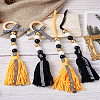 Crafans 4Pcs 2 Style Senior Year Theme Woolen Yarn Tassels Pendant Decorations HJEW-CF0001-18-15