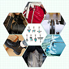 14Pcs 7 Styles Alloy & Synthetic Turquoise Zipper Sliders HJEW-TAC0101-7