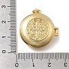 Brass Micro Pave Clear Cubic Zirconia Locket Pendants KK-D431-031D-G-3