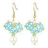 Glass Dangle Earrings EJEW-MZ00320-03-1