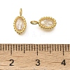 304 Stainless Steel Micro Pave Cubic Zirconia Charms STAS-U027-02G-04-3