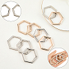 10Pcs 2 Colors Zinc Alloy Spring Gate Rings FIND-SP0004-34A-5
