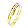 Alloy Upper Arm Open Cuff Bangles for Women LS-BJEW-U037-01B-G-2