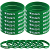 12Pcs Christmas Themed Silicon Cord Bracelets BJEW-CN0001-07-1