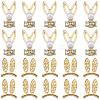 SUNNYCLUE 60Pcs 2 Styles Rabbit Alloy Rhinestone Cabochons MRMJ-SC0001-16-1