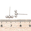 Tarnish Resistant 201 Stainless Steel Beaded Horizontal Bar Stud Earrings with 316 Stainless Steel Pin for Women X-STAS-K238-01P-4