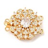 Brass Micro Pave Clear Cubic Zirconia Box Clasps LS-KK-E052-01D-G01-1