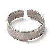 304 Stainless Steel Open Cuff Ring RJEW-C068-02A-P-2