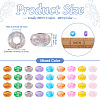  90Pcs 9 Colors Transparent Crackle Acrylic Beads MACR-TA0001-28-10