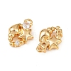 Ocean Theme Brass Micro Pave Cubic Zirconia Charms X1-KK-F902-08T-G-2