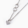 Non-Tarnish 304 Stainless Steel Pendant Necklaces NJEW-O112-01P-4