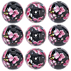 10Pcs Handmade Inner Flower Lampwork Beads LAMP-PA0001-02B-1
