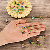 28Pcs 7 Colors Crackle Glass Pendants PALLOY-TAC0183-6