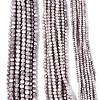 Anti-Tarnish Electroplate Glass Beads Strands EGLA-ZX010-4mm-01-2