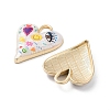 Rack Plating Alloy Enamel Pendants FIND-C050-09G-04-2