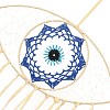 Iron Woven Web/Net with Feather Pendant Decorations LS-AJEW-B016-07B-3