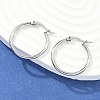Tarnish Resistant 304 Stainless Steel Hoop Earrings EJEW-F105-10P-2