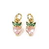 Brass Micro Pave Cubic Zirconia Charms ZIRC-H119-06G-02-1