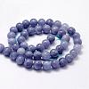 Natural White Jade Imitation Aquamarine Beads Strands G-F364-15-8mm-2