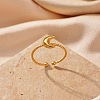 304 Stainless Steel Cuff Open Rings for Women WGDB41F-01-2