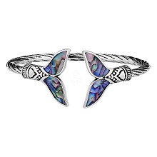 Mermaid Tail Alloy Enamel Cuff Bangle JB744A