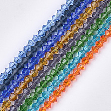 Transparent Glass Beads Strands GLAA-Q080-6mm-C
