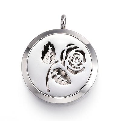316 Surgical Stainless Steel Diffuser Locket Pendants STAS-H342-55P-1