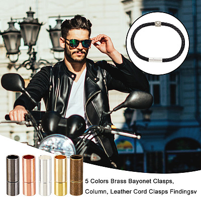30 Sets 5 Colors Brass Bayonet Clasps KK-OC0001-37A-1