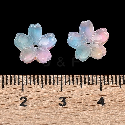 Dyed & Heated Glass Bead Caps GLAA-Z019-03J-1