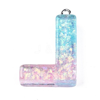 Transparent Epoxy Resin Pendants CRES-S364-002L-1