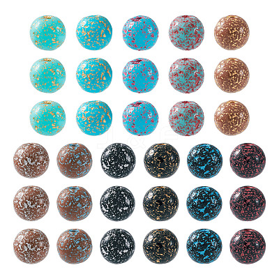 110PCS 10Colors Opaque Acrylic Beads OACR-TA0002-52-1
