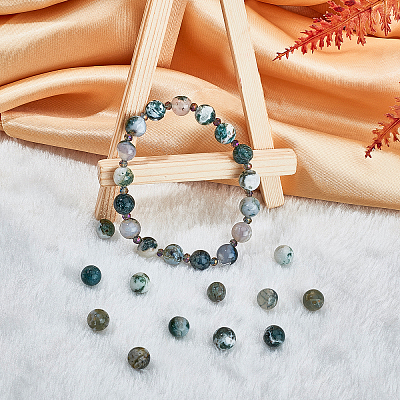 Natural Tree Agate Beads Strands G-OC0001-55-1
