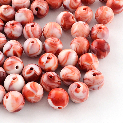 Opaque Acrylic Beads SACR-R853-10mm-201-1