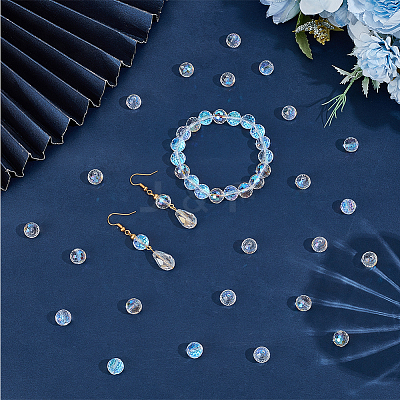 80Pcs AB Color Plated Glass Beads EGLA-PA0001-41A-1