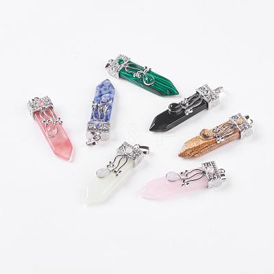 Natural & Synthetic Mixed Stone Big Pendants G-G718-A-1