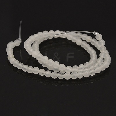 Natural White Jade Round Beads Strands G-N0120-03-4mm-1