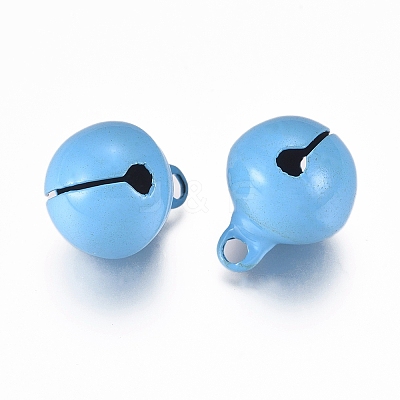 Baking Paint Iron Bell Pendants IFIN-WH0052-03A-1