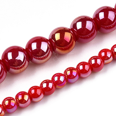 Electroplate Opaque Glass Beads Strands LS-GLAA-T032-P4mm-AB04-1