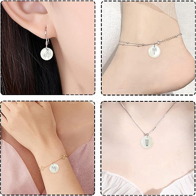 Natural Freshwater Shell Pendants SHEL-CJ0001-05-1