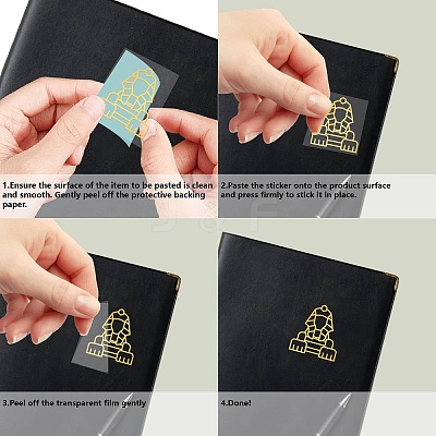Nickel Metal Waterproof Self-Adhesive Picture Stickers DIY-WH20016-001-1