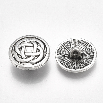 Tibetan Style Alloy Shank Buttons TIBE-31215-060AS-RS-1