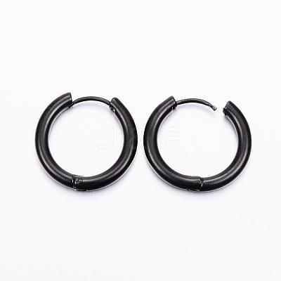 304 Stainless Steel Huggie Hoop Earrings EJEW-F111-20mm-B-1